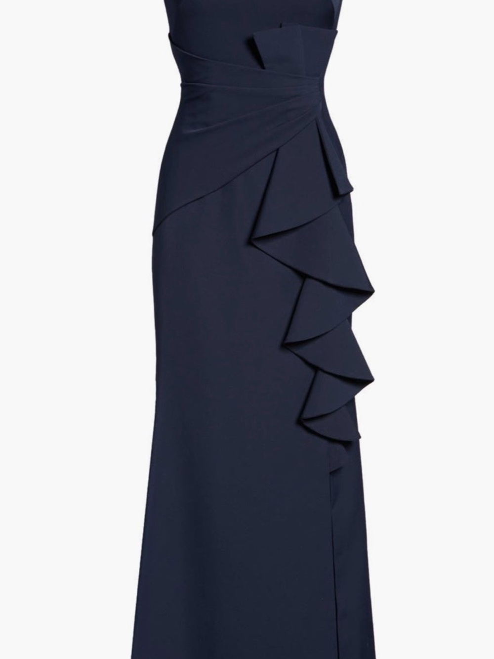 Eliza J Navy Sleeveless Ruffle-Accent Maxi Dress - Picture 4 of 14